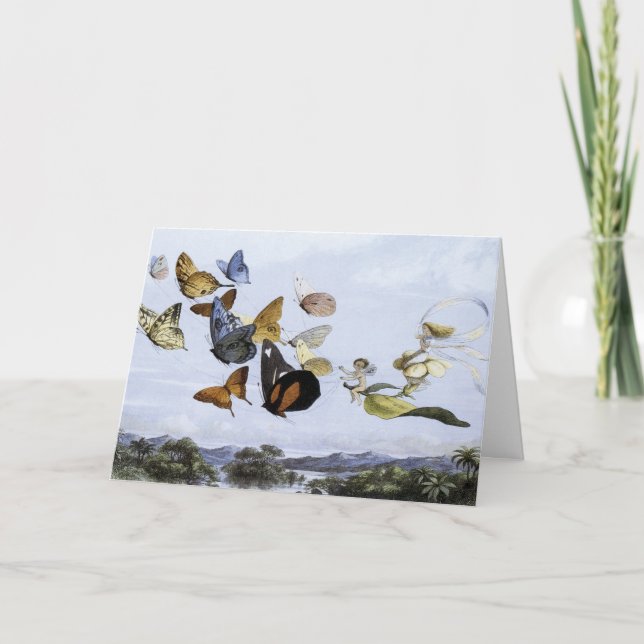 The Fairy Queen Takes an Airy Drive Birthday Card (Front)