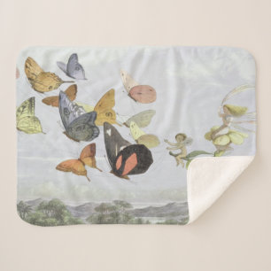 The Fairy Queen's Carriage   Elf World Sherpa Blanket