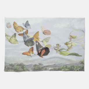 The Fairy Queen's Carriage Elf World Tea Towel