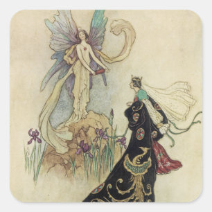 The Fairy There Welcomed Her Majesty Square Sticker