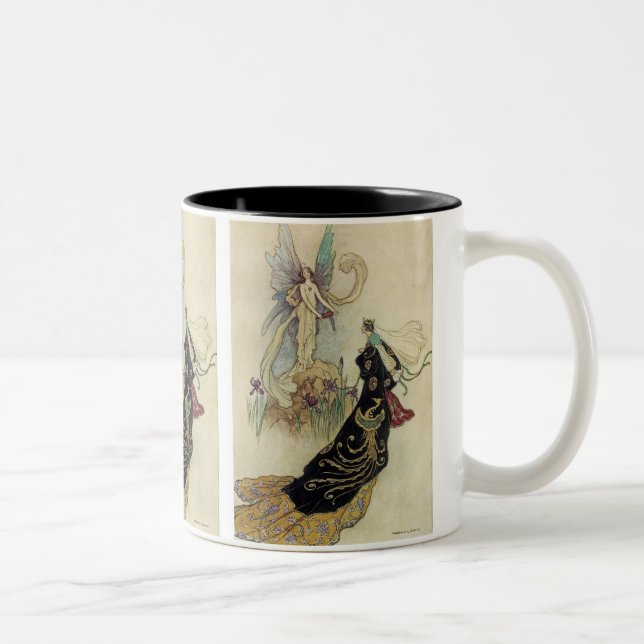 The Fairy There Welcomed Her Majesty Two-Tone Coffee Mug (Right)