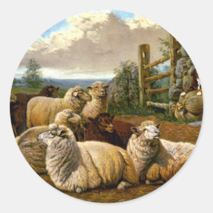 The faithful shepherds classic round sticker