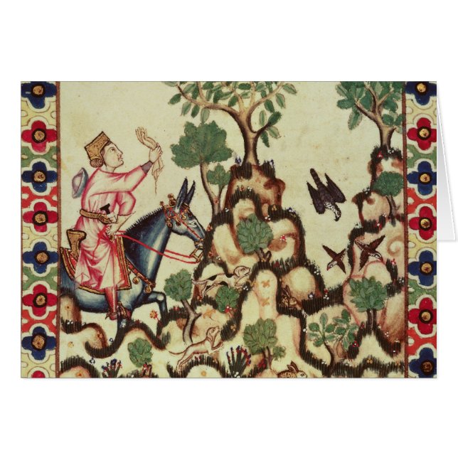 The Falcon Hunt, from the manuscript (Front Horizontal)
