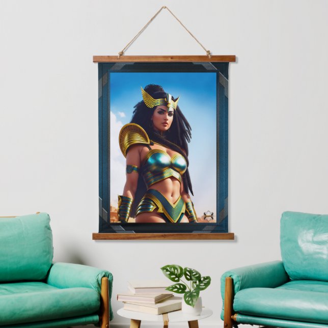 The Falcon Queen Of Rhinearion by Xzendor7 Hanging Tapestry (Living Room)