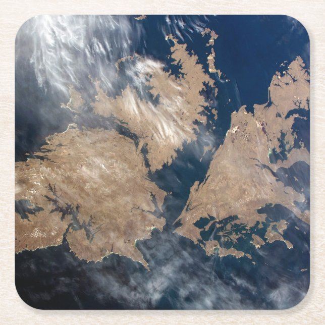 The Falkland Islands (Islas Malvinas). Square Paper Coaster (Front)