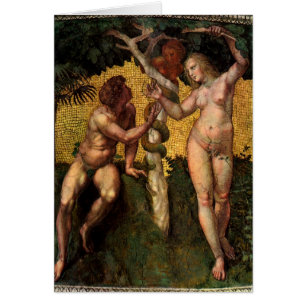 The Fall - Adam and Eve by Raphael Sanzio