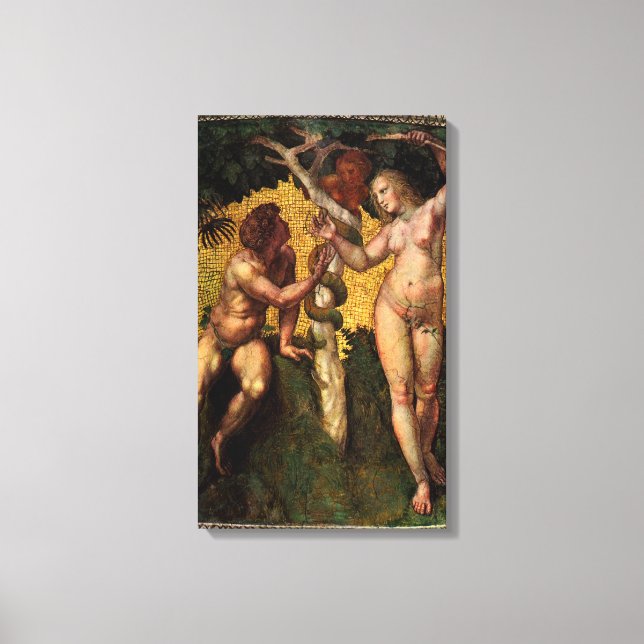The Fall - Adam and Eve by Raphael Sanzio Canvas Print (Front)