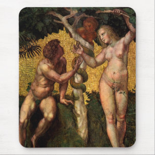 The Fall - Adam and Eve by Raphael Sanzio Mouse Mat