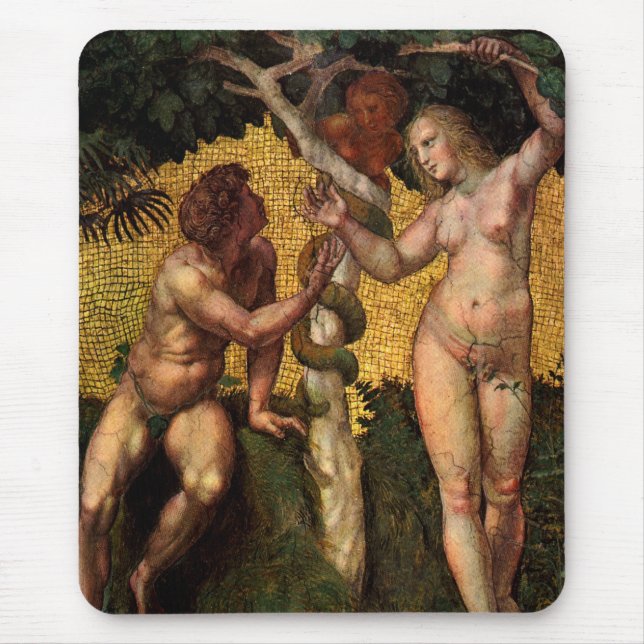 The Fall - Adam and Eve by Raphael Sanzio Mouse Mat (Front)