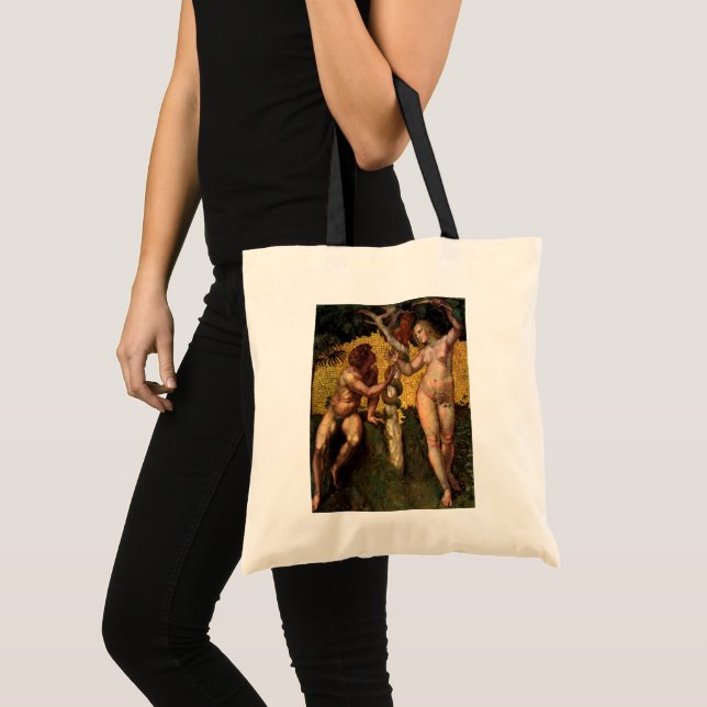 The Fall - Adam and Eve by Raphael Sanzio Tote Bag (Front (Product))