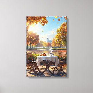 The fall breakfast canvas print