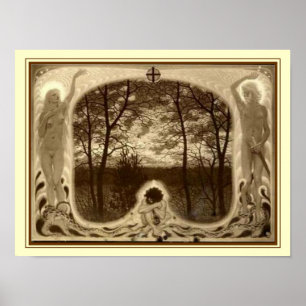 "The Fall" by Fidus Art Nouveau 12 x 16 Poster