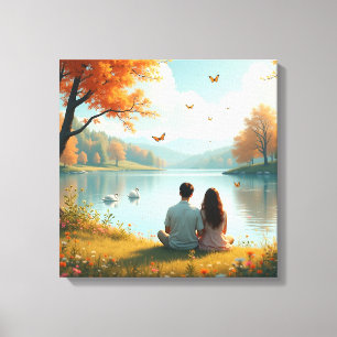 The Fall Couple Canvas Print