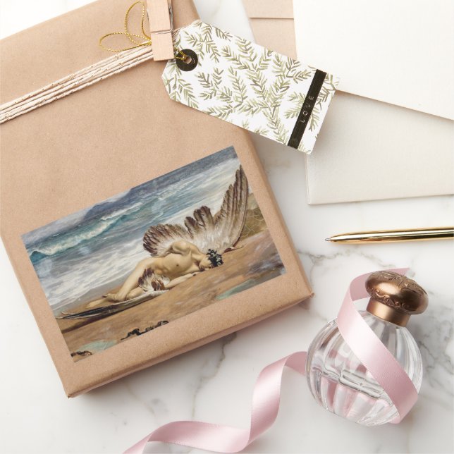 The Fall of Icarus by Alexandre Cabanel Rectangular Sticker (Gifting)