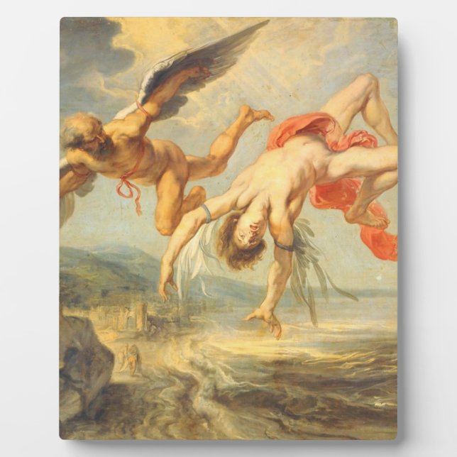 The Fall Of Icarus By Jacob Peter Gowy Plaque (Front)