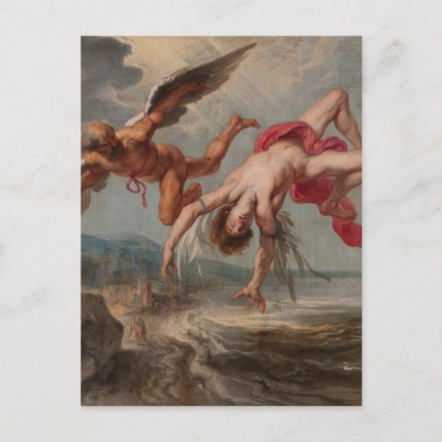 The Fall of Icarus (by Jacob Peter Gowy) Postcard (Front)