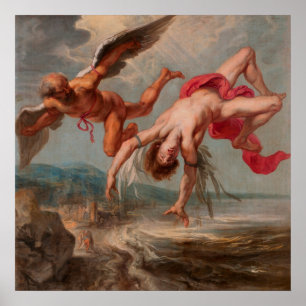 The Fall of Icarus (by Jacob Peter Gowy) Poster