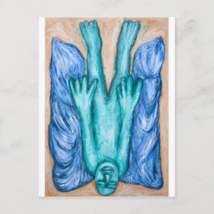 The Fall of Icarus (naive expressionism) Postcard