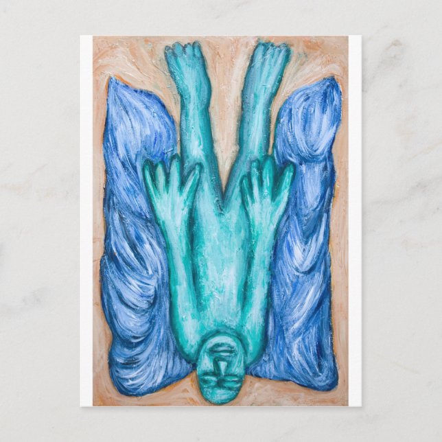 The Fall of Icarus (naive expressionism) Postcard (Front)