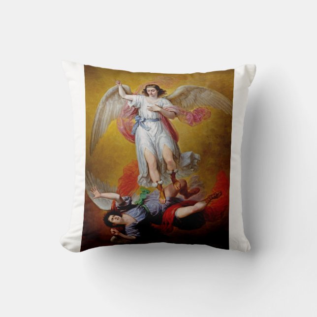 The fall of Lucifer by Antonio Maria Esquivel Cushion (Front)