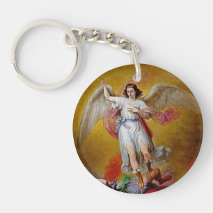 The fall of Lucifer by Antonio Maria Esquivel Key Ring