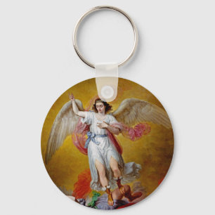 The fall of Lucifer by Antonio Maria Esquivel Key Ring