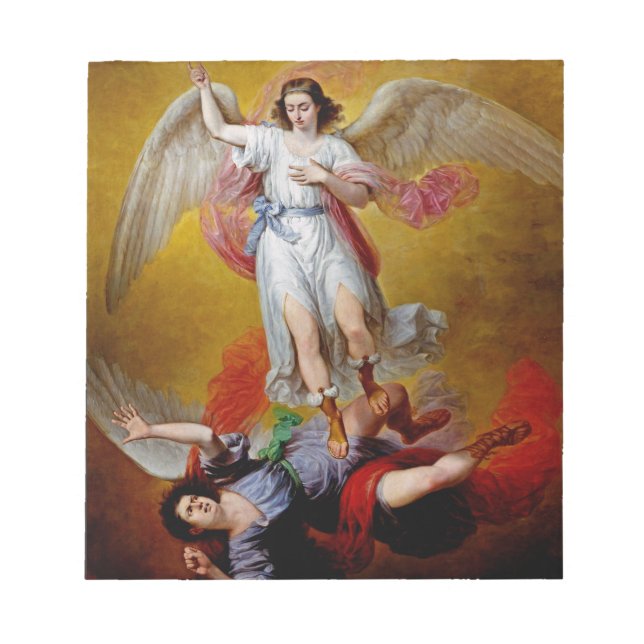The Fall of Lucifer by Antonio María Esquivel Notepad (Front)