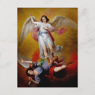 The Fall of Lucifer by Antonio María Esquivel Postcard