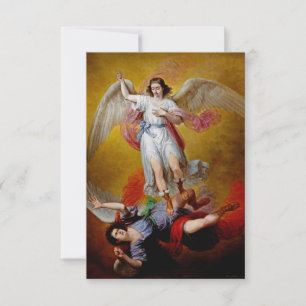 The Fall of Lucifer by Antonio María Esquivel Thank You Card
