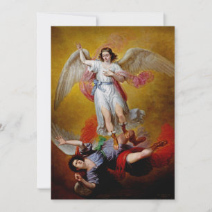 The Fall of Lucifer by Antonio María Esquivel Thank You Card