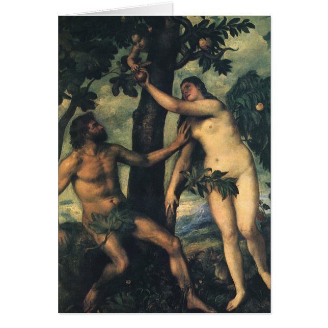 The Fall of Man; Adam and Eve by Titian (Front)