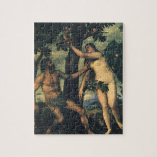 The Fall of Man; Adam and Eve by Titian Jigsaw Puzzle