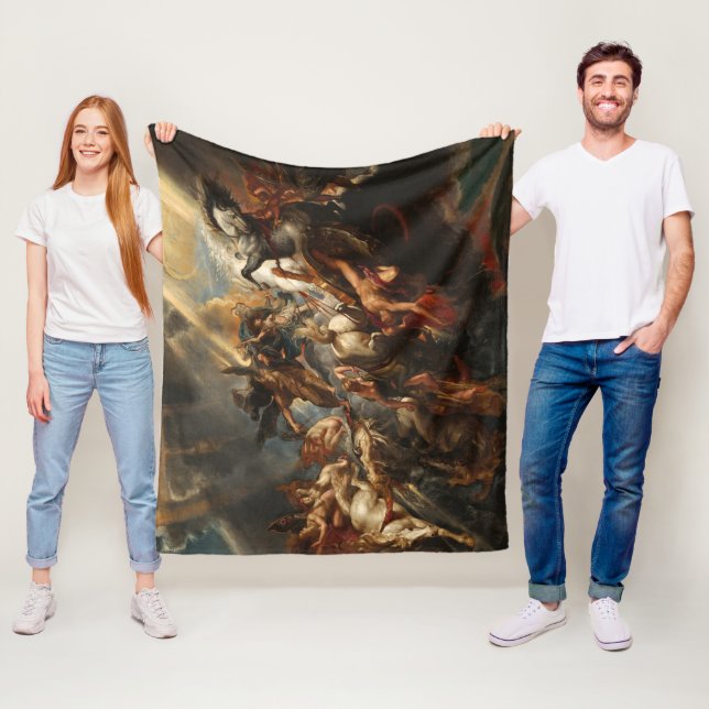 The Fall of Phaeton Fleece Blanket (In Situ)