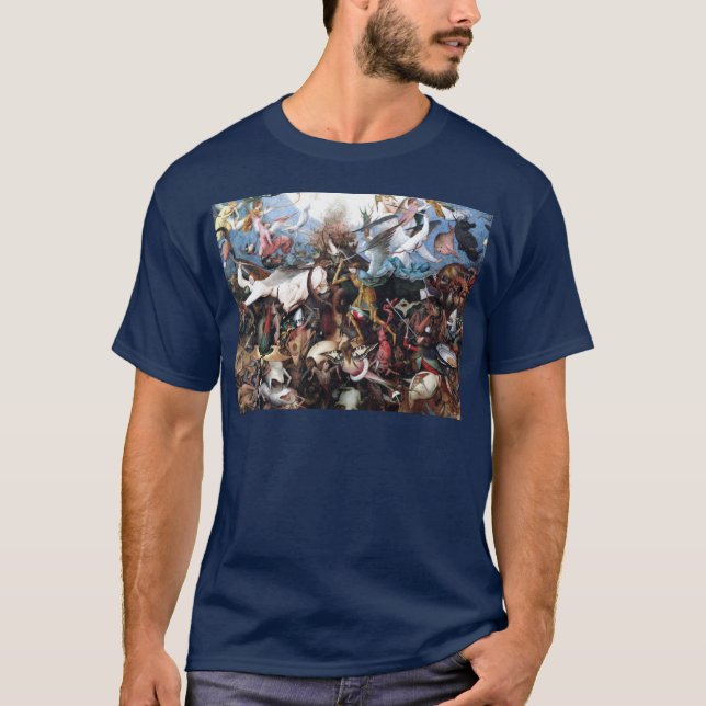 The Fall of the Rebel Angels by Pieter Bruegel T-Shirt (Front)