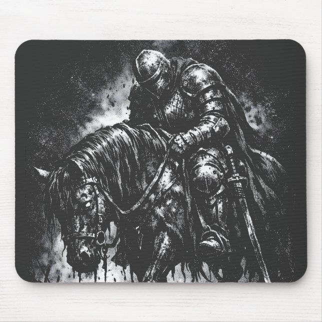 The Fallen Knight by BurnsInHell Mouse Mat (Front)