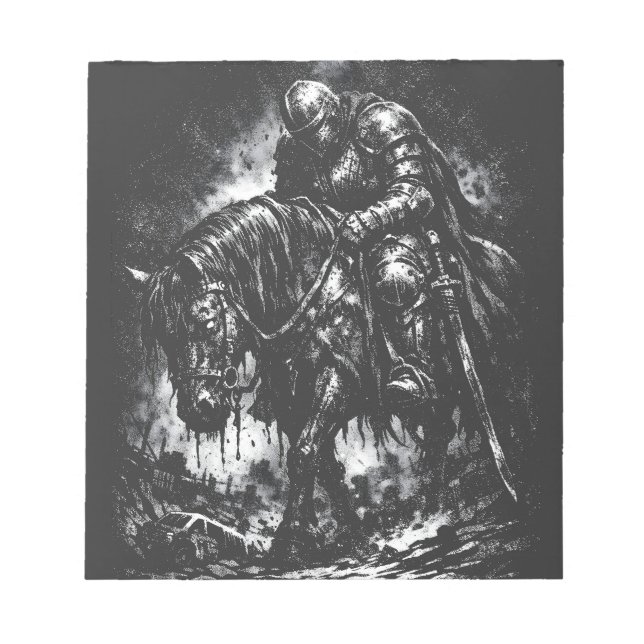The Fallen Knight by BurnsInHell Notepad (Front)