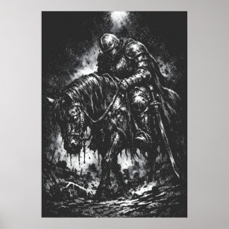 The Fallen Knight by BurnsInHell Poster