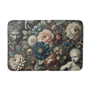 The Fallen Nursery – Gothic Floral Design Bath Mat