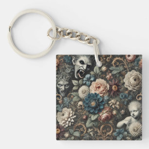 The Fallen Nursery – Gothic Floral Design Key Ring