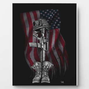 The Fallen Soldier - Your Custom Plaque - 8x10 Wit