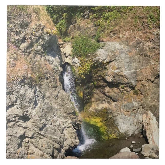 The Falls at Secret Beach, Samuel H. Boardman, OR Tile (Front)