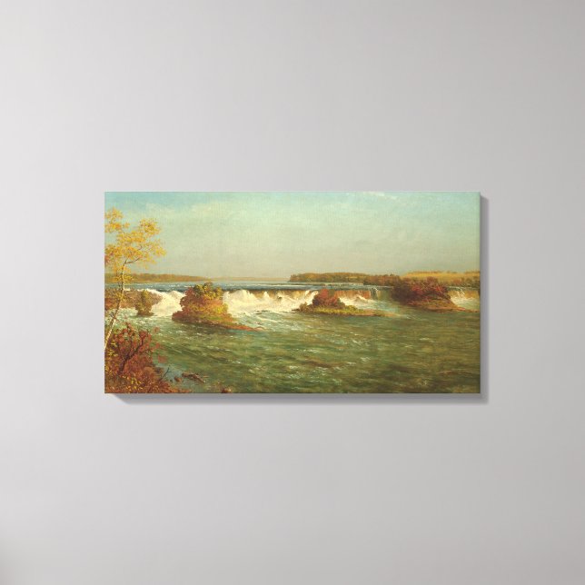 The Falls of Saint Anthony, c.1887 (oil on canvas) Canvas Print (Front)