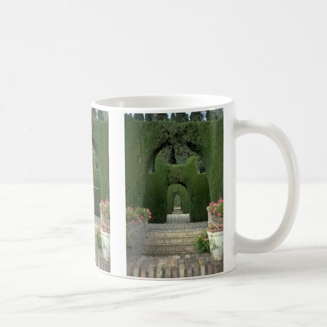 The famed gardens of the Alhambra, Granada, Spain Coffee Mug (Right)