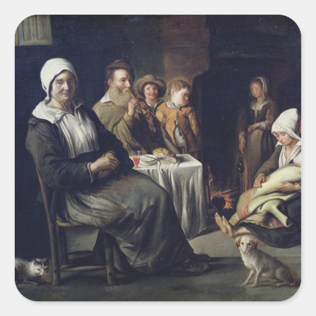 The Family Meal Square Sticker (Front)