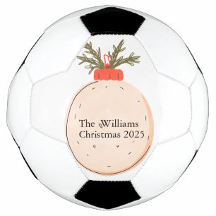 The Family Name Christmas 2025 Elegant Script  Football