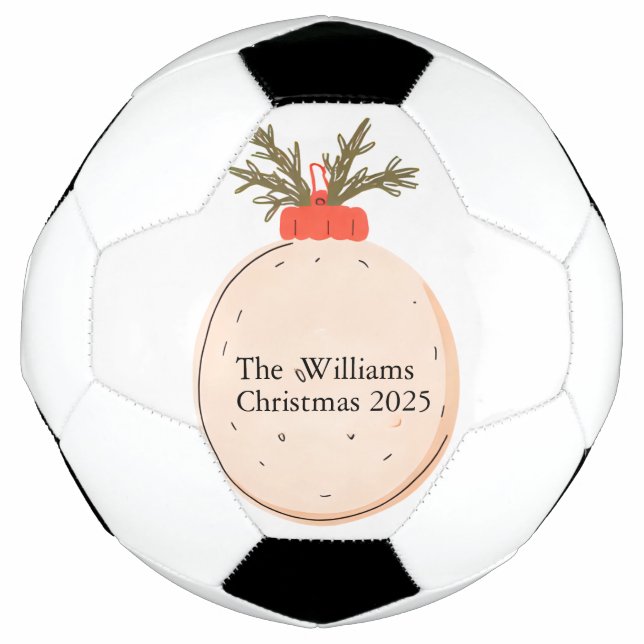 The Family Name Christmas 2025 Elegant Script  Football (Front)
