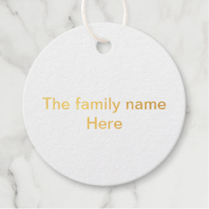 The family name here message simple minimal text favour tags