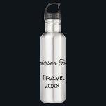 The family name travel vacation adventure add year 710 ml water bottle<br><div class="desc">Design</div>