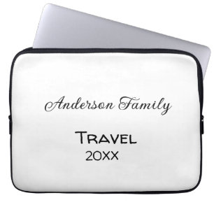 The family name travel vacation adventure add year laptop sleeve