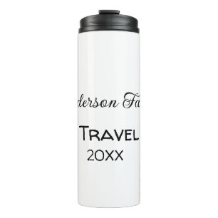 The family name travel vacation adventure add year thermal tumbler